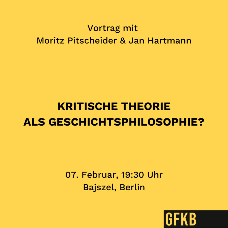 Kritische Theorie als Geschichtsphilosophie? (Berlin)